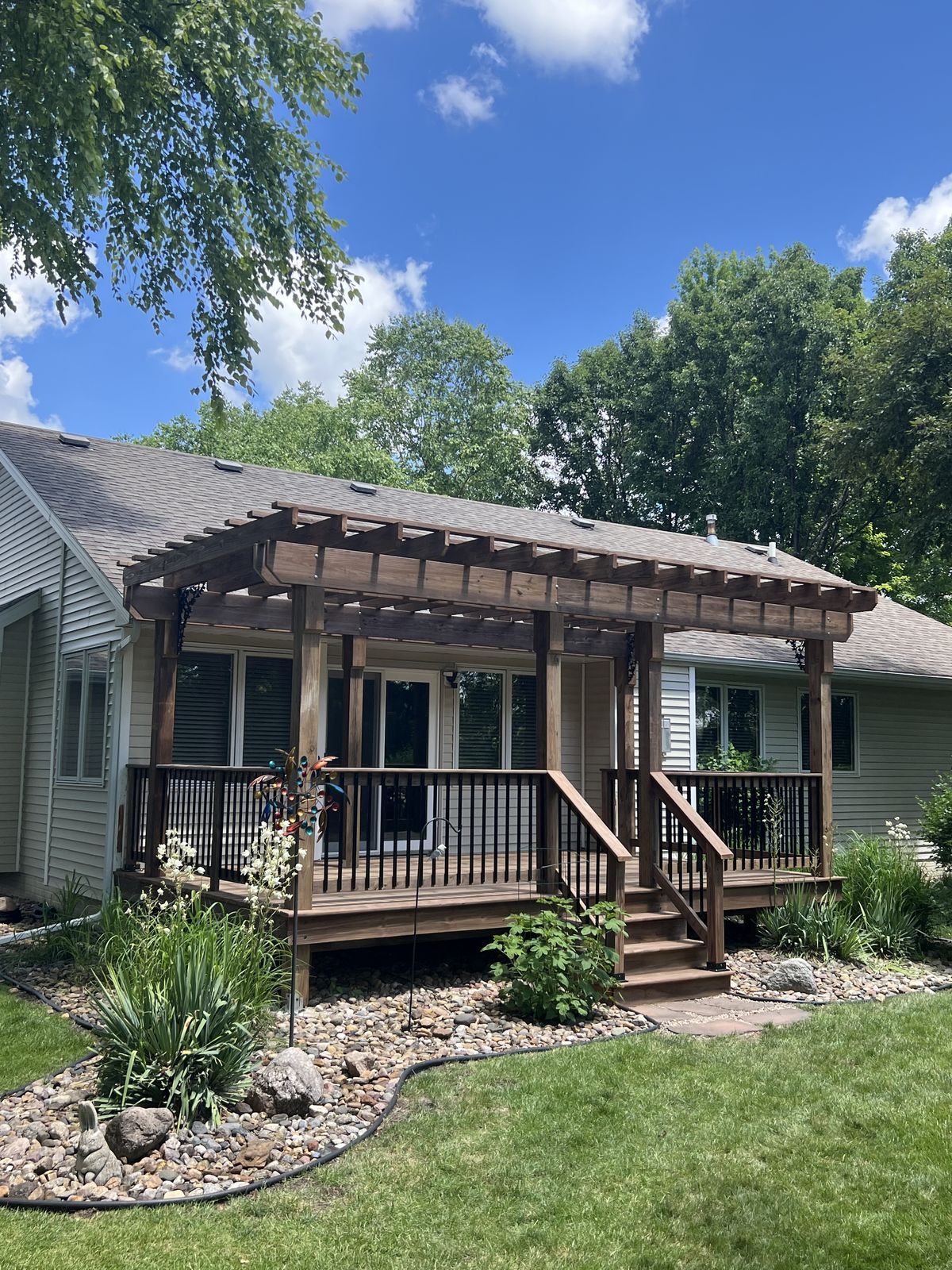 Covered pergola patio structure